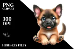Happy Malinois, Watercolor PNG Product Image 2