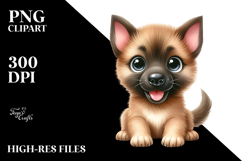 Happy Malinois, Watercolor PNG Product Image 2