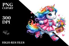 Cute Unicorn Running PNG Product Image 2