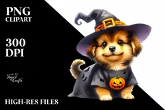 Cute Baby Dog Dressed for Halloween | Sublimation | Clipart Product Image 3