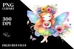 Colorful Cute Fairy Watercolor | Sublimation | Clipart Product Image 3