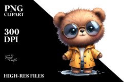 Confused Bear with Raincoat and Sunglasses Product Image 3