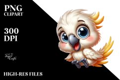 Colorful Baby Cockatoo Smiling Clipart Product Image 1
