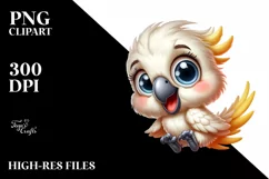 Colorful Baby Cockatoo Smiling Clipart Product Image 1