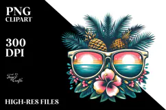 Retro Tropical Sunglasses, 20 oz Tumbler Product Image 2