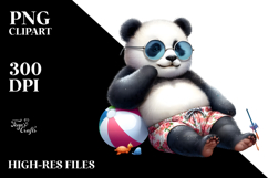 Digital Watercolor Baby Panda PNG Product Image 2