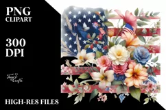 Detailed Watercolor USA Flowers Product Image 1