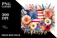 Detailed Watercolor USA Flowers Product Image 1