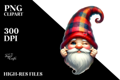 Valentines Gnome Winking, PNG Product Image 2
