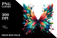 Vibrant Abstract Butterfly PNG Product Image 3