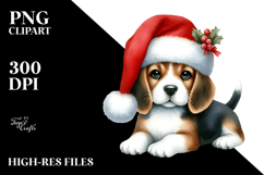 Beagle with Christmas Decorations, Transparent PNG Product Image 2