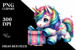 Baby Unicorn Hide Seek PNG Product Image 3
