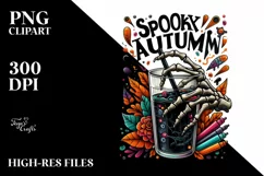 Halloween Spooky Watercolor Clipart PNG Product Image 2