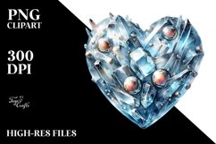 Metallic 3D Heart PNG Product Image 2