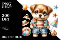 Puppy at the Beach PNG Product Image 2