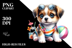 Puppy at the Beach PNG Product Image 2