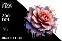 Abstract Glossy Camellia Material Watercolor Splash Product Image 1