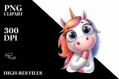 Funny Unicorn Portrait, High-Res PNG Product Image 3