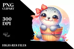 Colorful Baby Ribbon Seal | Sublimation | Clipart Product Image 1