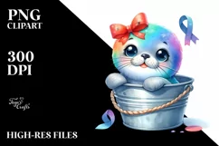 Colorful Baby Ribbon Seal | Sublimation | Clipart Product Image 3
