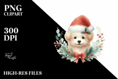Colorful Christmas Dog PNG Product Image 3