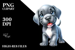 Happy Great Dane, Watercolor PNG Product Image 2
