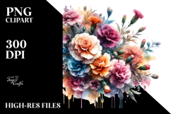 Colorful Abstract Carnation PNG Product Image 2