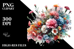 Colorful Abstract Carnation PNG Product Image 2