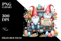 Easter Gnomes Clipart |T-shirt, Mug PNG Product Image 8