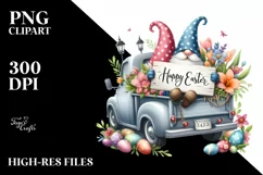 Easter Gnomes Clipart |T-shirt, Mug PNG Product Image 1