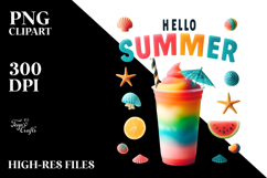 Colorful Frozen Drink, Hello Summer PNG Product Image 2