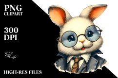 Washed Watercolor Bunny Portrait Product Image 3