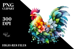 Vibrant Watercolor Chicken, 20 oz Tumbler Product Image 2