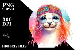 Whimsical Seal Portrait Smiling | Clipart Product Image 3