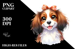 Cute Happy Brittany, High-Res PNG Product Image 2