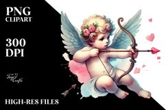 Washed Watercolor Cupid PNG Product Image 2