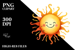 Very Simple Smiling Sun PNG Product Image 2