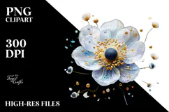 Anemone with Golden Insertions PNG Product Image 2