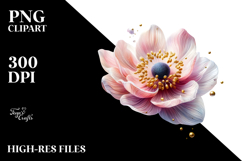 Anemone with Golden Insertions PNG Product Image 2