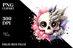 Skull made of Splashes, Transparent PNG Product Image 2