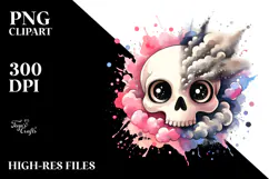 Skull made of Splashes, Transparent PNG Product Image 2
