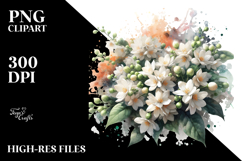 Jasmine Splash Watercolor, Transparent PNG Product Image 2