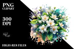 Jasmine Splash Watercolor, Transparent PNG Product Image 2