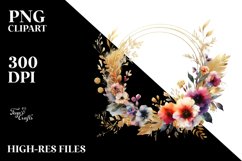 Watercolor Abstract Vibrant Horizontal Frame with Wild Product Image 3