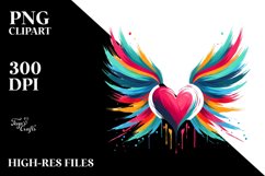 Heart with Wings, Transparent PNG Product Image 2