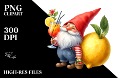 Whimsical Gnome with Cocktail PNG Product Image 2
