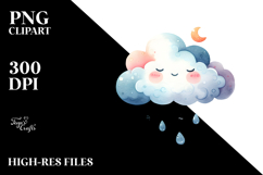 Simple Whimsical Cloud PNG Product Image 2