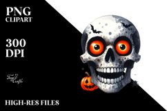 Skull Halloween Clipart Product Image 1