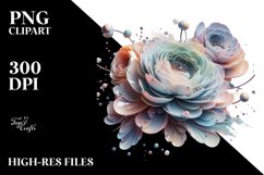 Glossy Ranunculus Abstract Pastel Clipart Product Image 1