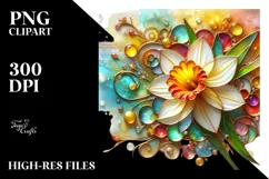 Watercolor Luxury Flower Splash Clipart Product Image 3